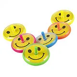 Lächelnde Kreiseln 6 Stck in 5 Farben, Durchmesser 4 cm Spiel