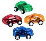 Rückzugs-Autos, 4 Farben (je 4,5x3 cm) Spiel