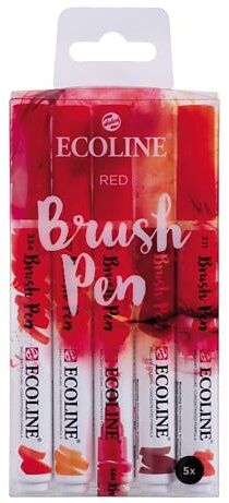 Article non livre Brush Pen 5er Set Red de 