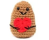 Positiver Herz-Kartoffel 8 cm Spiel