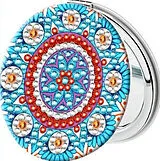 Diamond Painting Mandala Mirror /Taschenspiegel, 7cm Durchmesser. Spiel