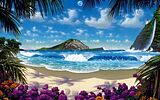 Diamond Painting Beach 50x40 cm Spiel