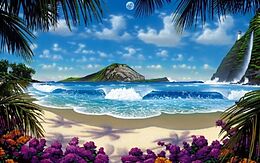 Diamond Painting Beach 50x40 cm Spiel