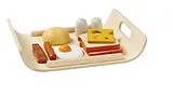 Frühstücksmenü auf Tablett Spiel