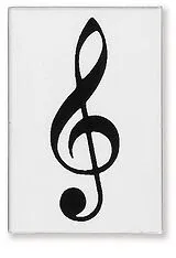  Instrumente+Zubehör Magnet Violinschlüssel weiss