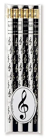  Instrumente+Zubehör Bleistiftset Violinschlüssel