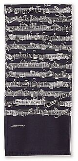  Instrumente+Zubehör Seidenschal Noten schwarz