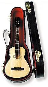  Instrumente+Zubehör Miniatur Gitarre im Koffer, 13,97 cm