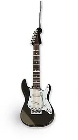  Instrumente+Zubehör Anhänger E-Gitarre schwarz Christbaumschmuck