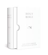 Livre Relié HOLY BIBLE: King James Version (KJV) White Presentation Edition de Collins UK