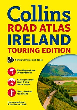 Carte (de géographie) Ireland Road Atlas de Collins Uk