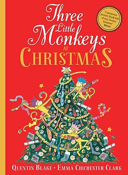 Couverture cartonnée Three Little Monkeys at Christmas de Quentin Blake