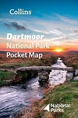 gefaltete (Land)Karte Dartmoor National Park Pocket Map 1105000 von National Parks UK, Collins Maps