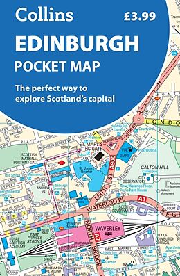gefaltete (Land)Karte Edinburgh Pocket Map von Collins Maps