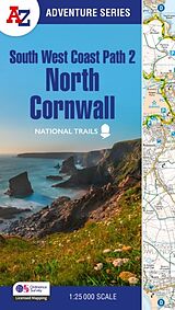 Couverture cartonnée South West Coast Path 2  North Cornwall de A-Z Maps