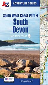 Couverture cartonnée South West Coast Path 4  South Devon de A-Z Maps