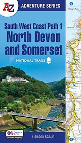 Couverture cartonnée South West Coast Path 1  North Devon & Somerset de AZ maps