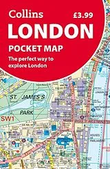 gefaltete (Land)Karte London Pocket Map 12500 von Collins Maps