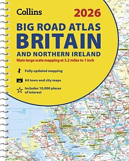 Reliure en spirale 2026 Collins Big Road Atlas Britain and Northern Ireland de Collins Maps