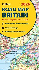 gefaltete (Land)Karte 2026 Collins Road Map of Britain von Collins Maps
