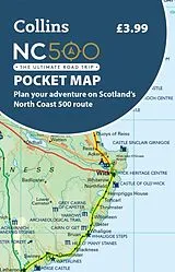 gefaltete (Land)Karte NC500 Pocket Map 316000 von Collins Maps