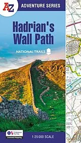 Kartonierter Einband Hadrian's Wall Path 25000 von A-Z Maps