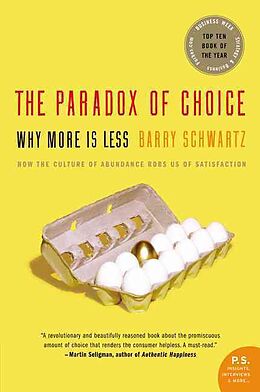 Kartonierter Einband The Paradox of Choice von Barry Schwartz