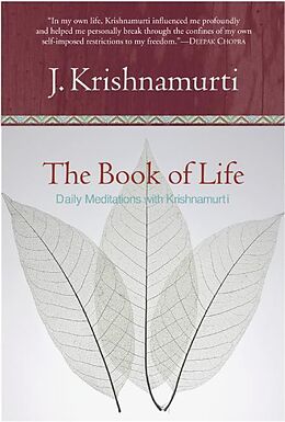 Couverture cartonnée Book of Life, The de Jiddu Krishnamurti