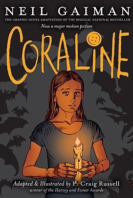 Couverture cartonnée Coraline. Graphic Novel de Neil Gaiman