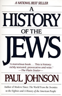 Couverture cartonnée A History of the Jews de Paul Johnson