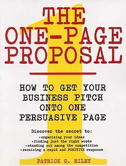 E-Book (epub) The One-Page Proposal von Patrick G. Riley