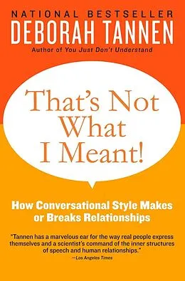 E-Book (epub) That's Not What I Meant! von Deborah Tannen