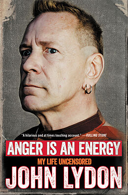 Couverture cartonnée Anger Is an Energy de John Lydon