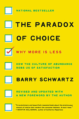 Kartonierter Einband The Paradox of Choice von Barry Schwartz