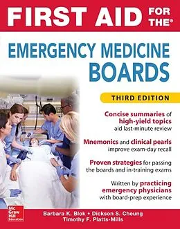 E-Book (epub) First Aid for the Emergency Medicine Boards Third Edition von Barbara K. Blok