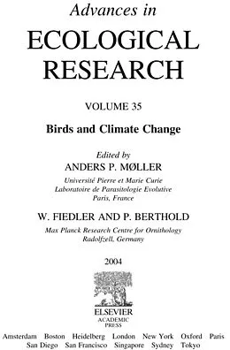 E-Book (pdf) Birds and Climate Change von Luo Yiqi, Anders Pape Moller, Wolfgang Fiedler