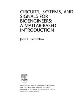 E-Book (pdf) Circuits, Signals, and Systems for Bioengineers von John Semmlow