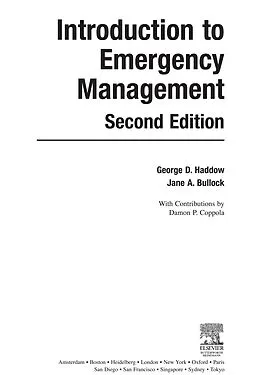 E-Book (pdf) Introduction to Emergency Management von Jane Bullock, George Haddow