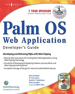 eBook (pdf) Palm OS Web Application Developers Guide de Ben Combee, Eric R. Lyons, David C. Matthews