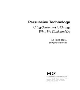 eBook (pdf) Persuasive Technology de B. J. Fogg