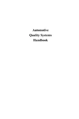 E-Book (pdf) Automotive Quality Systems Handbook von David Hoyle