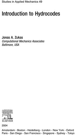 eBook (pdf) Introduction to Hydrocodes de Jonas Zukas