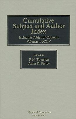 E-Book (epub) Cumulative Subject and Author Index, Including Tables of Contents Volumes 1-23 von 