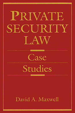 E-Book (pdf) Private Security Law von David Maxwell