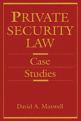 E-Book (pdf) Private Security Law von David Maxwell