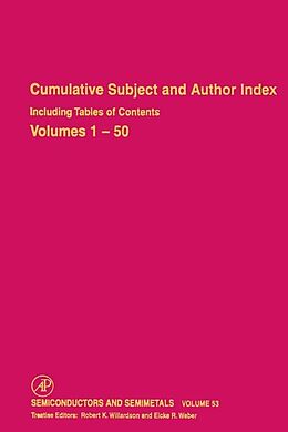 E-Book (epub) Cumulative Subject and Author Index Including Tables of Contents, Volumes 1-50 von 
