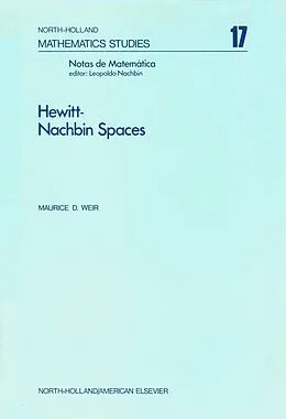 E-Book (pdf) Hewitt-Nachbin Spaces von Maurice D. Weir