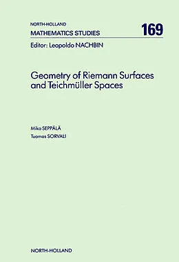 E-Book (pdf) Geometry of Riemann Surfaces and Teichmüller Spaces von M. Seppälä, T. Sorvali