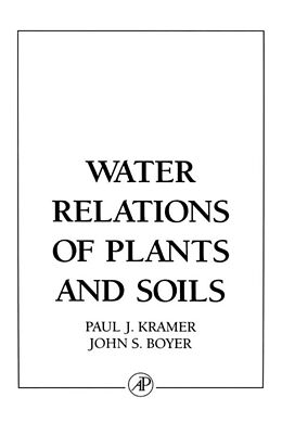 eBook (epub) Water Relations of Plants and Soils de Paul J. Kramer, John S. Boyer