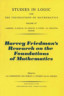 eBook (pdf) Harvey Friedman's Research on the Foundations of Mathematics de 